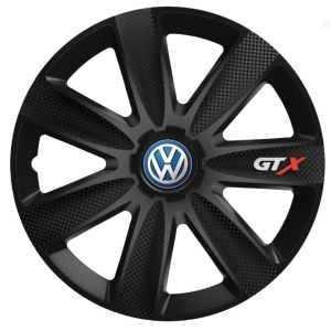 Set 4 Capace Roti GTX Negru Carbon Volkswagen, R16 - Img 2