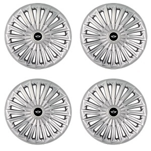 Set 4 capace roti Joy Negru R17 pentru gama auto Mini.
