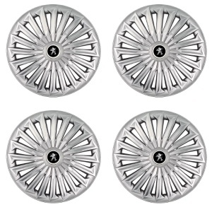 Set 4 capace roti Joy Negru R17 pentru gama auto Peugeot.