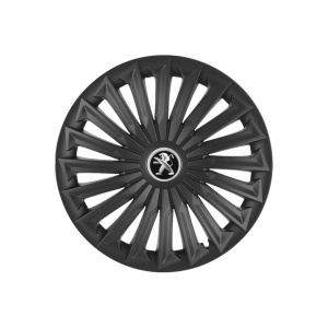 Set 4 capace roti Joy Negru R15 Compatibil Cu Peugeot - Img 3