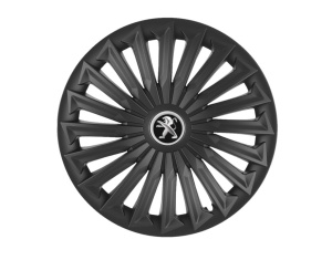 Set 4 capace roti Joy Negru R16 pentru gama auto Peugeot