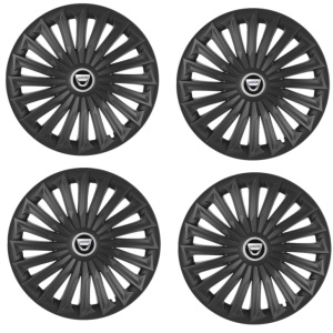 Set 4 capace roti Joy Negru R17 pentru gama auto Dacia - Img 2