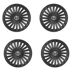 Set 4 capace roti Joy Negru R17 pentru gama auto Renault - Img 2