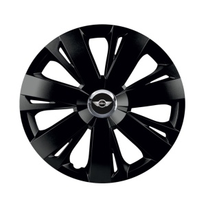 Set 4 capace roti Negre Cu Inel Cromat Energy R15 pentru gama auto Mini - Img 1