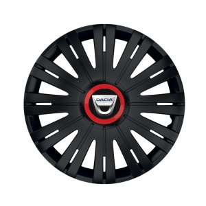 Set 4 capace roti Negre Cu Inel Rosu Active R14 Compatibil Cu Dacia