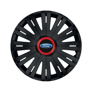 Set 4 capace roti Negre Cu Inel Rosu Active R15 Compatibil Cu Ford