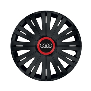 Set 4 capace roti Negre Cu Inel Rosu Active R16 Compatibil Cu Audi
