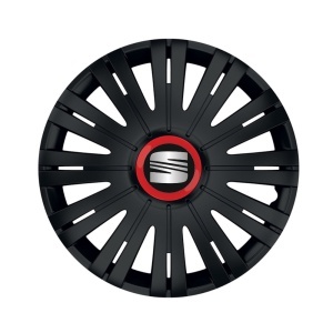 Set 4 capace roti Negre Cu Inel Rosu Active R16 Compatibil Cu Seat - Img 3