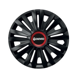 Set 4 capace roti Negre Cu Inel Rosu Royal R15 Compatibil Cu Daewoo - Img 3