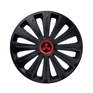 Set 4 capace roti Negre Cu Inel Rosu Trend R16 Compatibil Cu Mitsubishi - Img 3