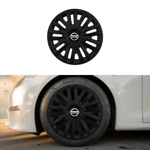 Set 4 capace roti potrivite jantelor de 14 inch compatibile NISSAN, Model 217 Black - Img 3