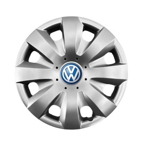Set 4 capace roti potrivite jantelor de 15 inchi (R15) compatibile gama VW Volkswagen, model - 321, Sigla Albastra