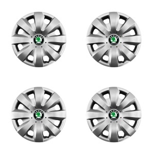 Set 4 capace roti potrivite jantelor de 15 inchi (R15) compatibile gama Skoda, model - 321 - Img 2