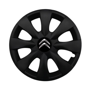 Set 4 capace roti potrivite jantelor de 15 inchi (R15) compatibile CITROEN, Model - 316 Black Edition
