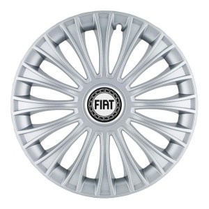 Set 4 Capace Roti, potrivite jantelor de R14, pentru Fiat, model dino cromat - Img 3