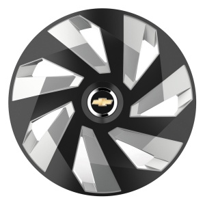 Set 4 Capace Roti, potrivite jantelor de R15, pentru Chevrolet, model vector black and silver - Img 1