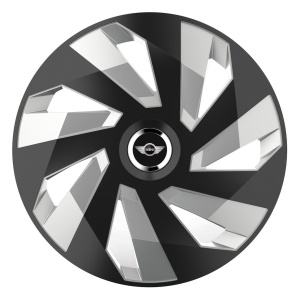 Set 4 Capace Roti, potrivite jantelor de R16, pentru Mini, model vector black and silver