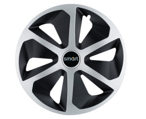Set 4 capace roti Roco Gri-Negru R13 pentru gama auto Smart