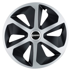 Set 4 capace roti Roco Gri-Negru R17 pentru gama auto Daewoo - Img 3