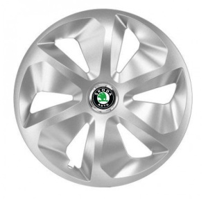 Set 4 Capace Roti Roco Gri R14, pentru Skoda