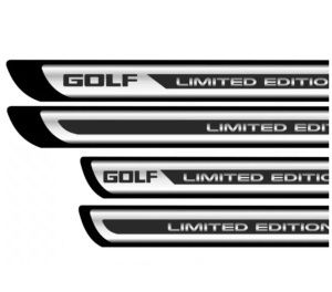 Set 4 stickere protectii praguri gri pentru Golf crom - Img 2