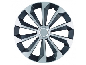 Set capace roti model Fame Gri-Negru cu inel cromat - 15 inch - Img 2