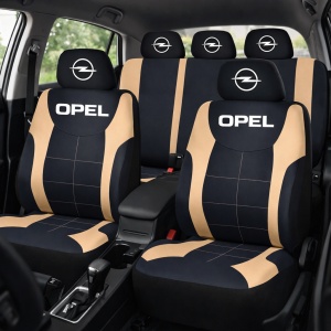 Set Huse Scaune Universale Compatibile cu Opel – Negru/Crem - Img 2