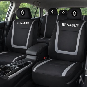 Set Huse Scaune Universale Compatibile cu Renault – Negru/Gri - Img 2