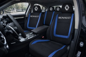 Set Huse Scaune Universale Compatibile cu Renault Nou – Negru/Albastru - Img 2