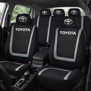 Set Huse Scaune Universale Compatibile cu Toyota– Negru/Gri - Img 2