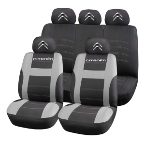 Set Huse Scaune Universale HLX2 Compatibile cu Citroen – Negru/Gri