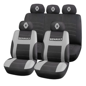 Set Huse Scaune Universale HLX2 Compatibile cu Renault Nou – Negru/Gri