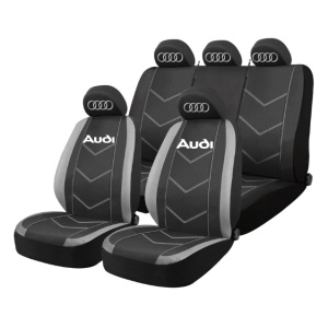Set Huse Scaune Universale HLX3 Compatibile cu Audi – Negru/Gri