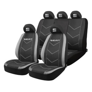 Set Huse Scaune Universale HLX3 Compatibile cu Seat – Negru/Gri