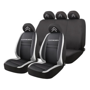 Set Huse Scaune Universale HLX4 Compatibile cu Citroen – Negru/Gri