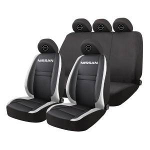 Set Huse Scaune Universale HLX4 Compatibile cu Nissan NOU – Negru/Gri