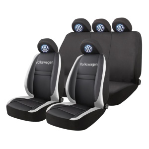 Set Huse Scaune Universale HLX4 Compatibile cu Volkseagen – Negru/Gri