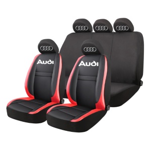 Set Huse Scaune Universale HLX5 Compatibile cu Audi – Negru/Rosu