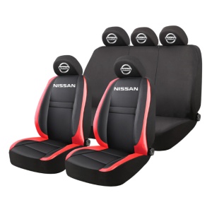 Set Huse Scaune Universale HLX5 Compatibile cu Nissan – Negru/Rosu