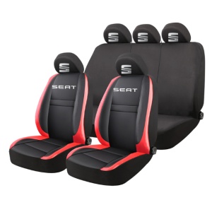 Set Huse Scaune Universale HLX5 Compatibile cu Seat – Negru/Rosu