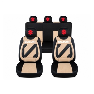 Set Huse Scaune Universale Nero Bej Personalizate cu Suzuki