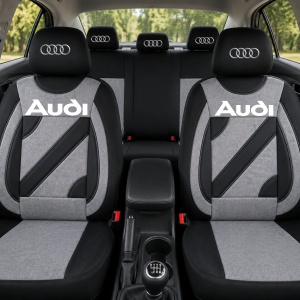 Set Huse Scaune Universale Nero Gri Personalizate cu Audi - Img 2