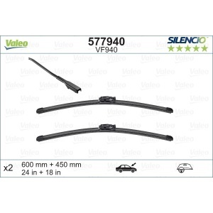 Set Stergatoare Valeo Silencio X.Trm 600/450 Mm Vf940 - Img 3