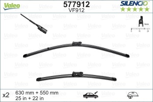 Set stergatoare valeo silencio x.trm 630/550 mm vf912