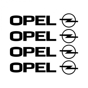 Set stickere manere Opel, sticker decorativ, culoare neagra