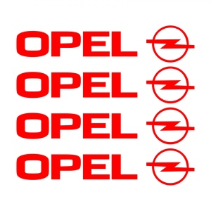 Set stickere manere Opel, sticker decorativ, culoare rosie