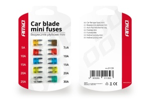 Siguranțe mini-lamă auto 10 buc.
