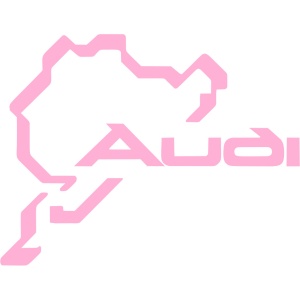 Sticker auto ''Audi pista'', 20x20 cm, roz
