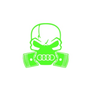 Sticker auto Audi toxic, 20x20 cm, verde