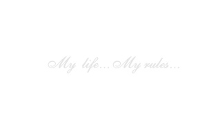 Sticker auto My life...My Rules... alb 60x8.5 cm, Creative Rey®